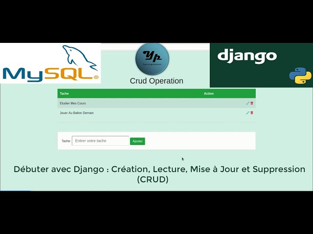 Débuter avec le framework Django : Avec une  base de données MySQL
