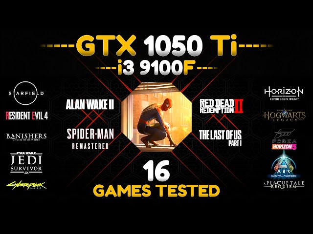 i3 9100f + GTX 1050 Ti - Test in 16 Games