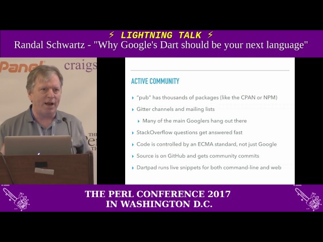 Lightning Talk by Randal Schwartz - "Why Google's Dart should be your next programming language"