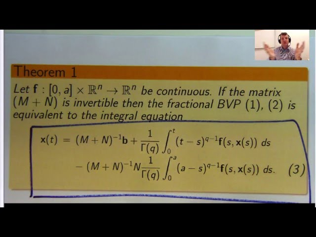 When do fractional differential equations have bounded solutions?  Dr Chris Tisdell Live Stream