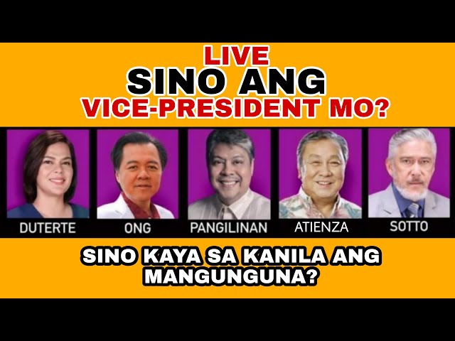 LIVE: Sino ang VICE-PRESIDENT mo?