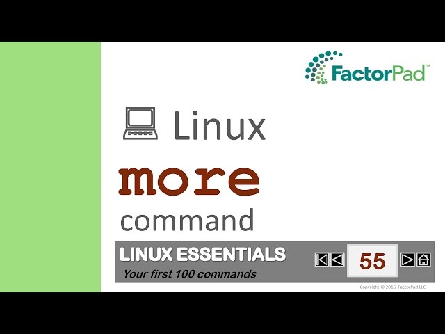 Linux more command summary with examples