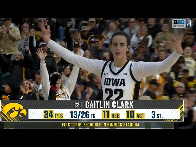 Caitlin Clark Drops Historic Triple-Double In Front Of 56,000 Fans! | 34 Pts, 11 Reb & 10 Ast 🔥