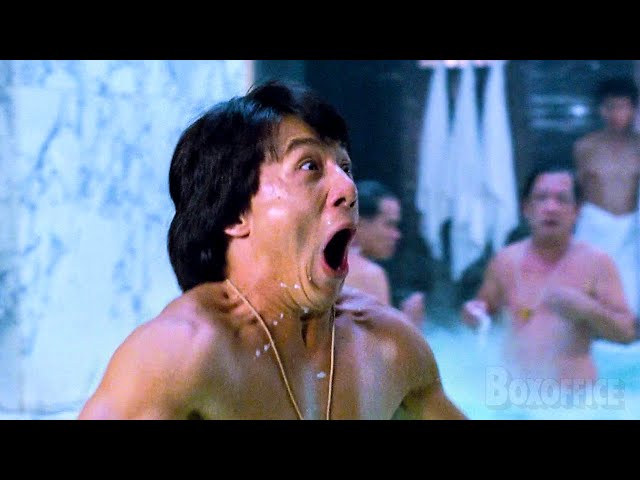 Jackie Chan fights in a massage salon | The Protector | CLIP