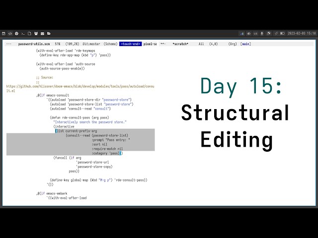 Day 15: Structural Editing - Road to FOSS Business