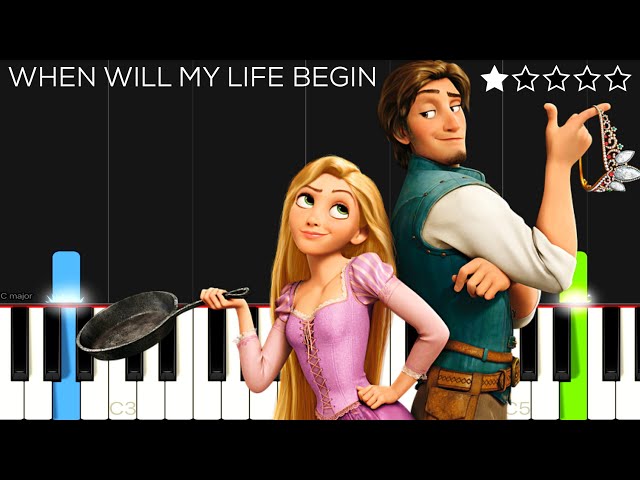 Tangled - When Will My Life Begin - Mandy Moore | EASY Piano Tutorial