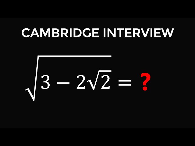 Solve this to get into Cambridge