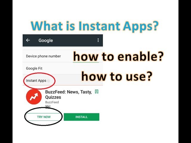 what is google play services for instant apps, how to Enable and Use