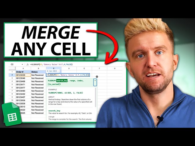 How To "Merge Cells" In Google Sheets