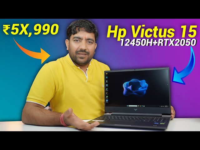 Hp Victus 15-FA1124TX Intel Core i5 12th Gen 12450H With RTX2050 | Best Gaming Laptop Under 60,000🔥