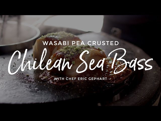 Wasabi Pea Crusted Chilean Sea Bass on the Kamado Joe Classic II