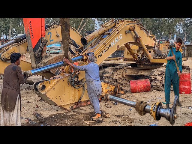 Hitachi Excavator Ex400 Main Hydraulic Jack Seal kit Replacement // Restoration King