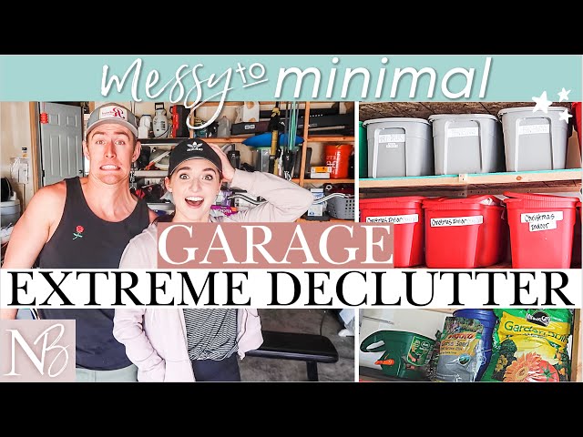 WE KEPT ONLY 10% OF OUR STUFF! | Messy To Minimal Garage EXTREME DECLUTTER #WITHME | Transformation