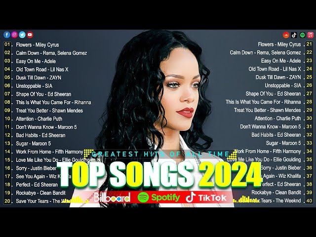 Rihanna, Taylor Swift, Ed Sheeran, Selena Gomez, The Weeknd, Justin Bieber, Adele💦💦Top Hits 2024 #11