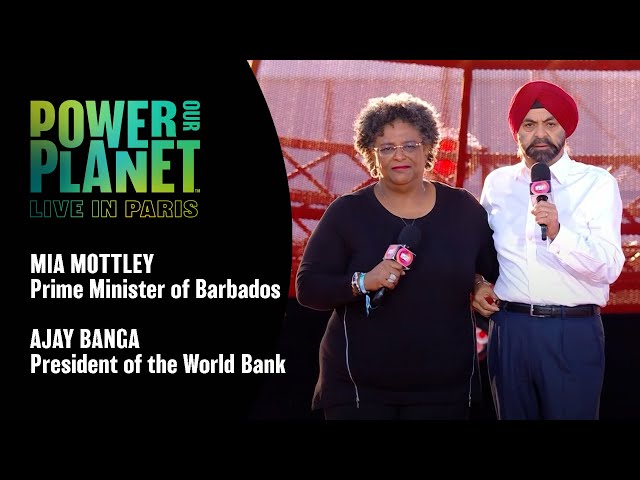PM Mia Mottley & World Bank’s Ajay Banga on Climate Promises | Power Our Planet: Live in Paris