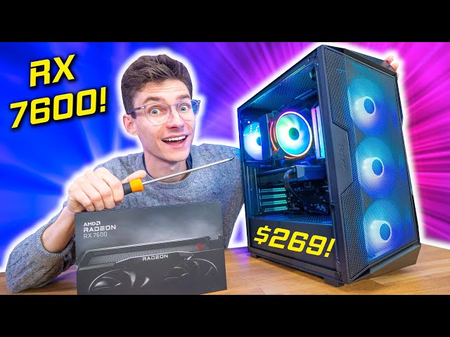 $269 GPU?! 😏 The AMD RX 7600 Gaming PC Build Guide 2023! w/ Gameplay Benchmarks