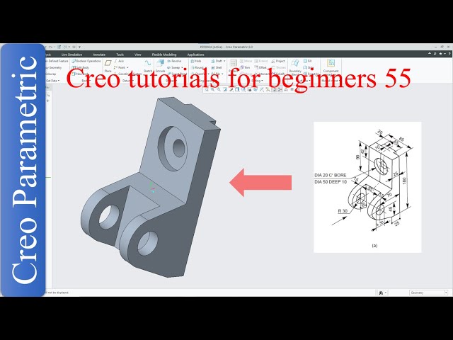 Creo parametric tutorials for beginners|creo|proE|tutorial-55