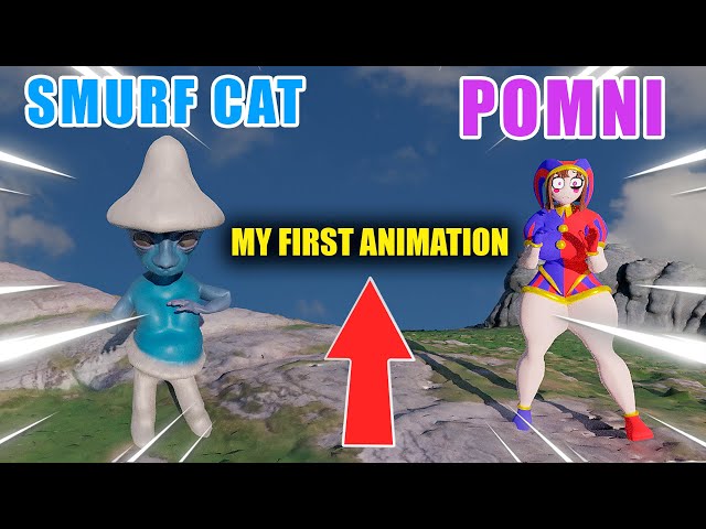 The Amazing Digital Circus | Smurf cat and POMNI