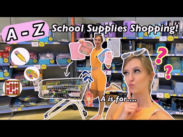 A-Z BACK TO SCHOOL SUPPLIES SHOPPING CHALLENGE!!🤓✏️🛍 🛒 *EXTREME🫢*