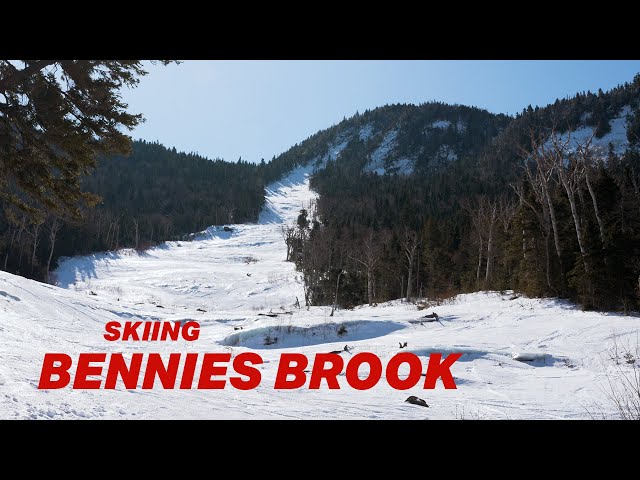 Skiing an Adirondack slide (Bennies Brook)