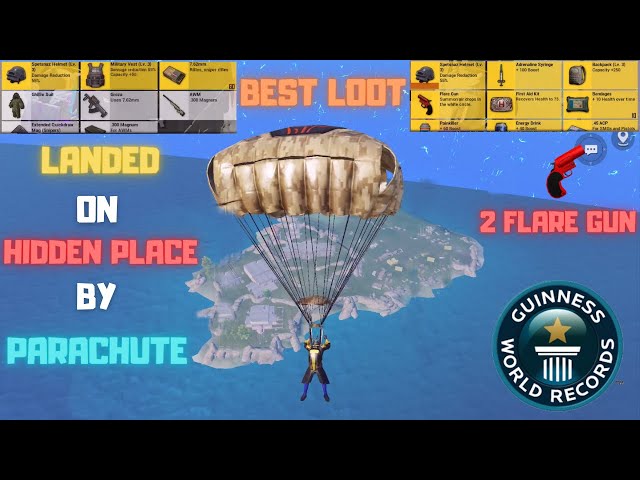 Traveling To Spawn Island Hidden Place By Parachute Got 2 Flare Gun Best Loot World Record Pubg