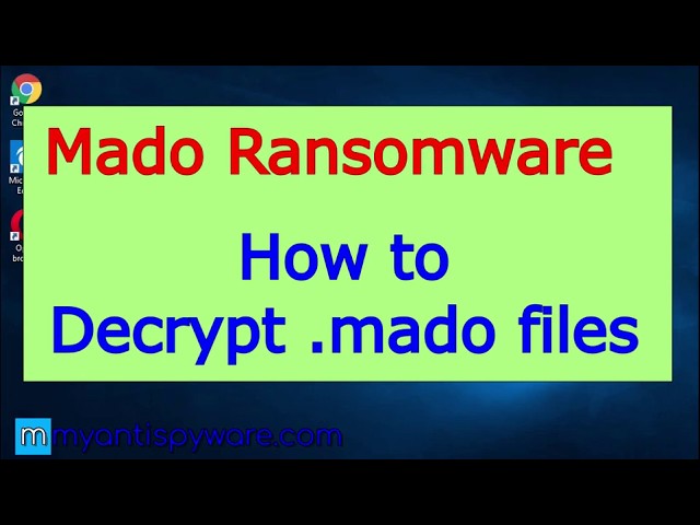 Mado ransomware. How to Decrypt .mado files for free.