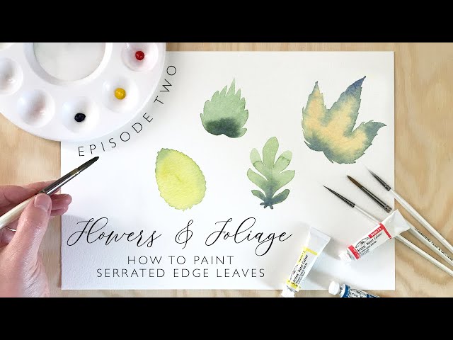 How to paint serrated edge watercolour leaves