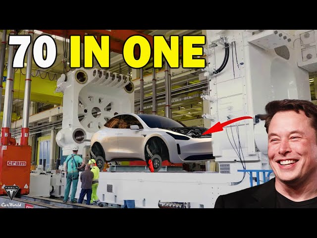 Elon Musk reveals Overwhelming Parameters Giga Press 16,000T! Analysis Model Y and Model 2 Chassis!