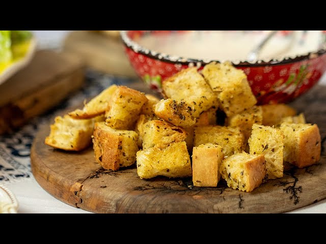 The Best Homemade Croutons for Caesar salad