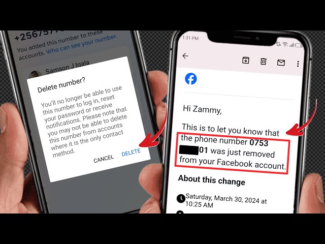 How to Remove Phone Number or Gmail from Facebook 2024 | Facebook Phone Number Gmail Remove Problem