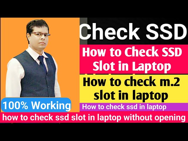 How To Check SSD Slot in Laptop | howto check ssd  | how to check ssd slot in laptop without opening