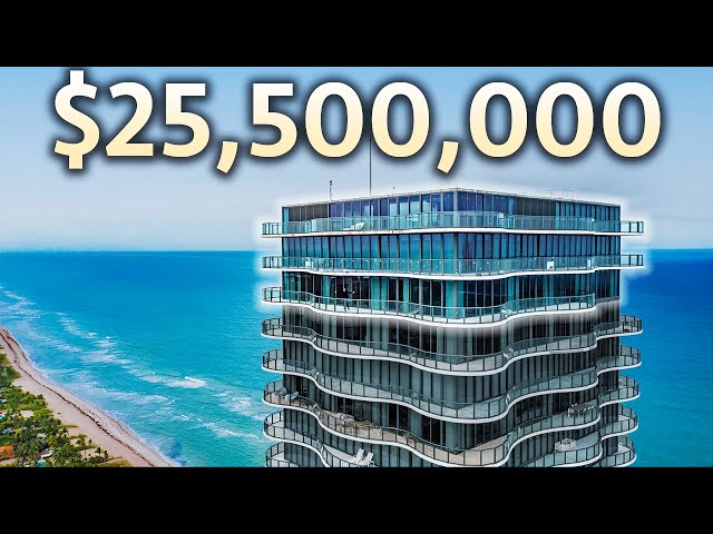 Touring a $25,500,000 Three Level Top Floor MIAMI Oceanfront Penthouse