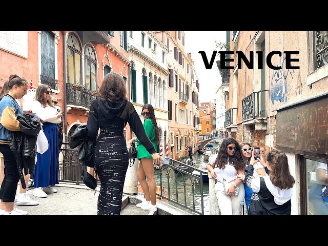 [4K]🇮🇹 Walking Tour of Venice, City of Water. Ponte di Rialto/Piazza San Marco/Caffè Florian.  2023
