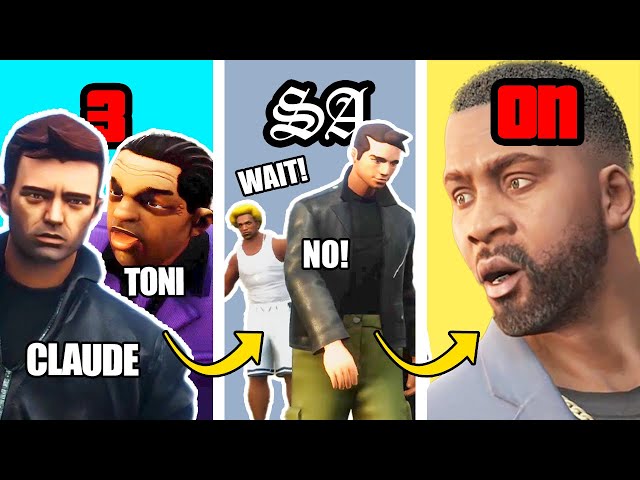 PROTAGONIST MEETING EACH OTHER in GTA Games (Evolution)