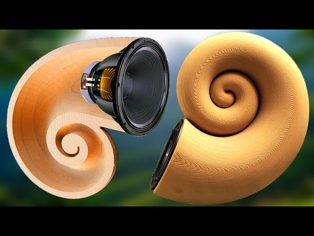 Wood Subwoofer snail Bluetooth Speaker - Powerful Bass