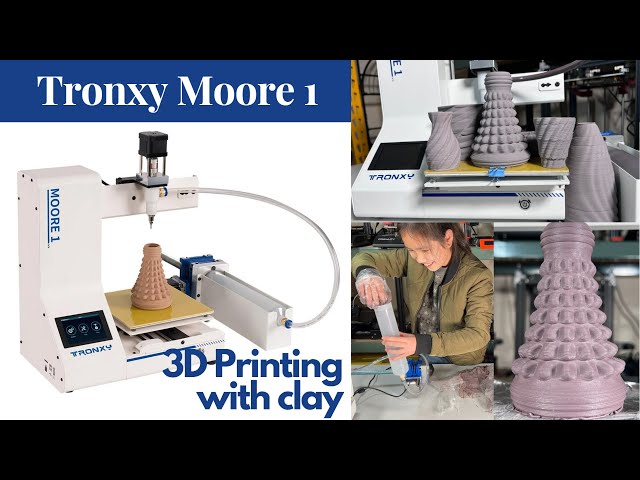 Tronxy Moore 1 Clay 3D Printer: Pottery-making experience is not required for ceramic 3D printing