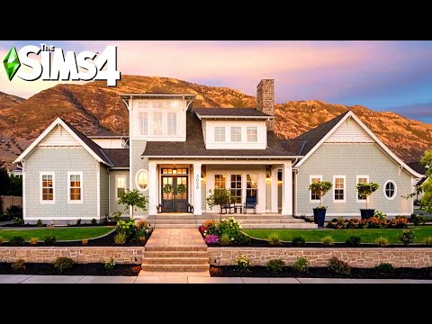 BRINDLETON MODERN COASTAL FAMILY COTTAGE: Curb Appeal Recreation ~ Sims 4 Speed Build (No CC)