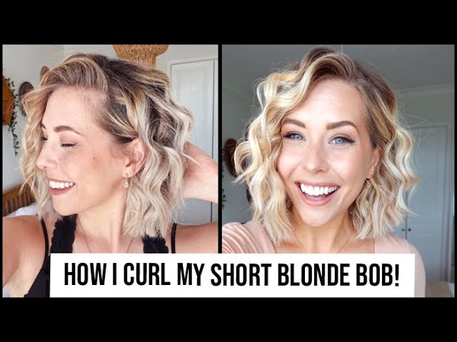 How I Curl My Short Blonde Hair - BIG retro Curls! + Products used | xameliax