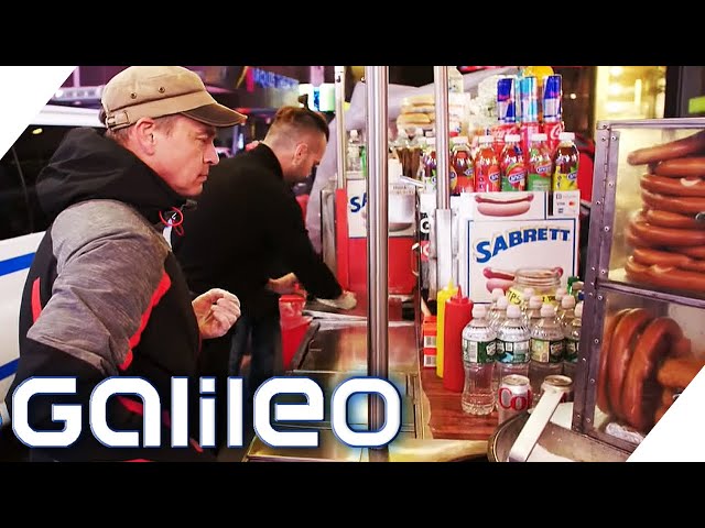 Bis zu 600 Hotdogs täglich! Big Business als Hotdog-Verkäufer am Time Square | Galileo | ProSieben