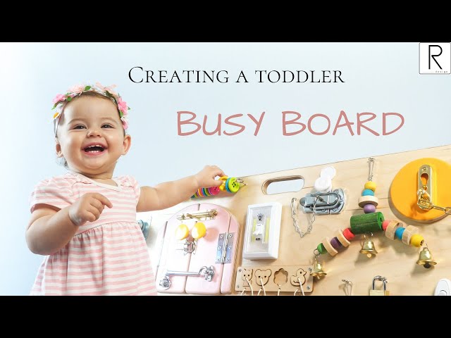 DIY BUSY BOARD / MAKING SENSORY BUSY BOARD FOR TODDLERS