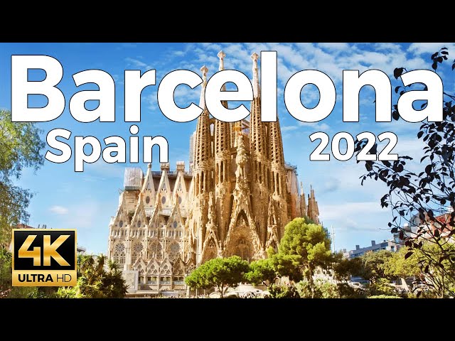 Barcelona 2022, Spain Walking Tour (4k Ultra HD 60fps) - With Captions