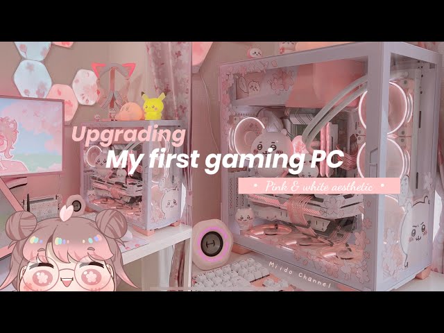 my first PC build upgrade 🌸 pink & white aesthetic ☁️ unbuilding + rebuilding + mod ✨RTX 3080