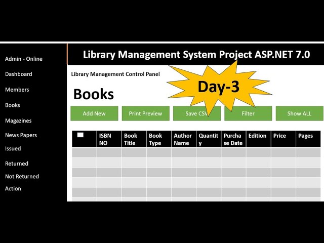Library Management System In ASP.NET CORE and SQL Server | Real Time scratch project | Day-3