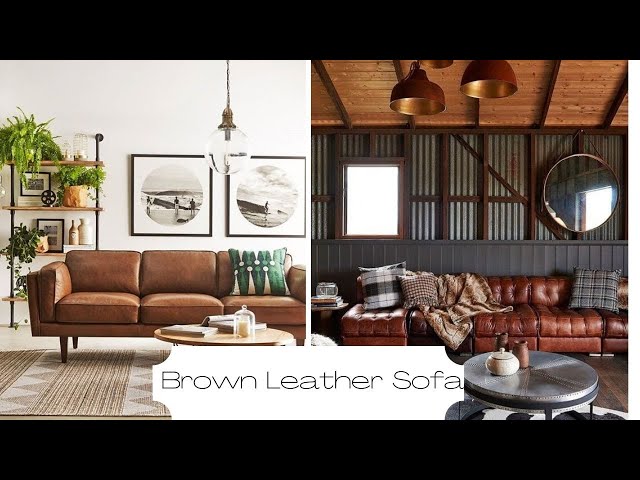 How To Style A Brown Leather Sofa | Brown Leather Sofa Inspiration | And Then There Was Style