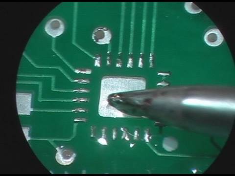 How to Solder QFN MLF chips Using Hot Air without Solder Paste and Stencils