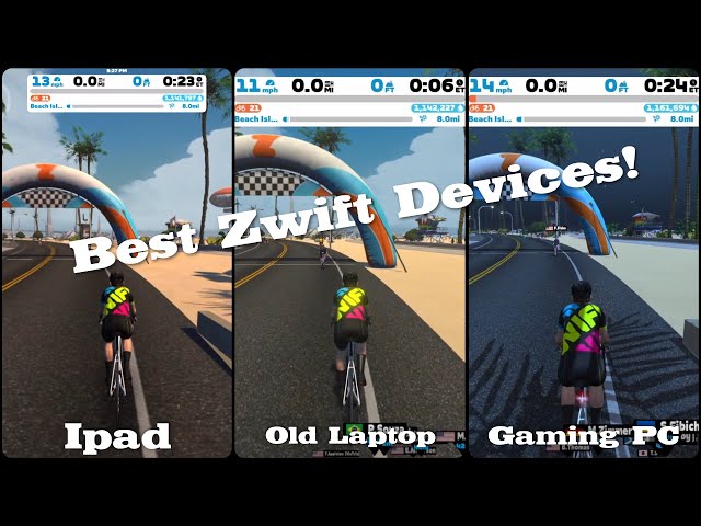 Zwift Device Comparison - M1 Ipad Pro -vs- Old Laptop -vs- Gaming PC - What looks best!