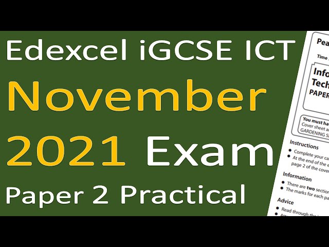 Edexcel iGCSE ICT November 2021 Paper 2 Whole Paper