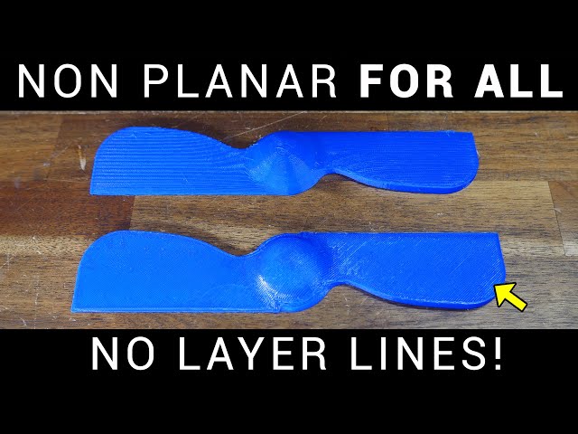 Non-planar 3D printing in a modern slicer thanks to the community
