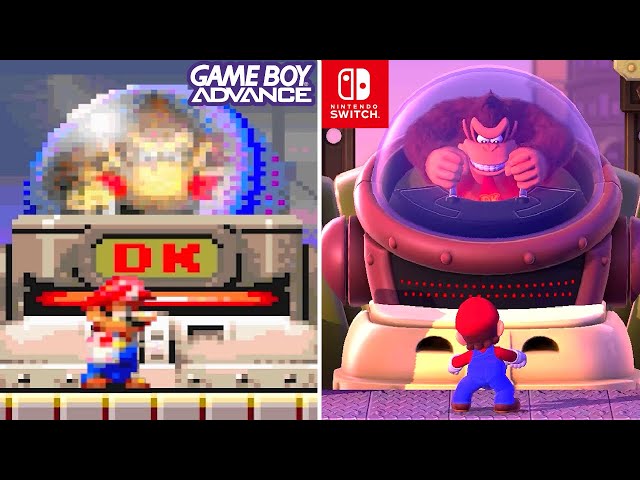 Mario vs Donkey Kong - Final Boss Comparisons (Switch vs Original)
