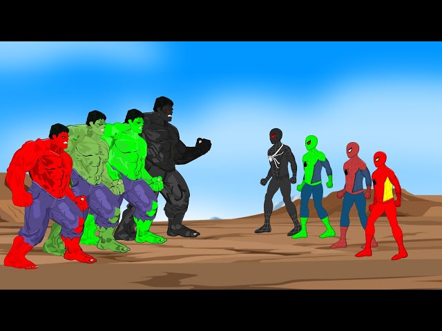 Color Team Hulk vs Color Team Spider-Man [HD]